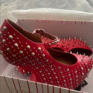 Jeffrey Campbell Pink Spiked Wedges